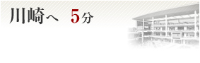川崎へ5分