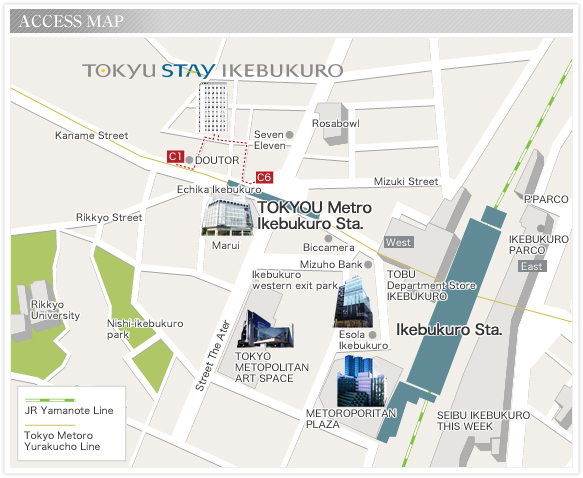 Access / Environment | Tokyu Stay Ikebukuro